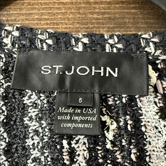 ST JOHN Wool Blend Tweed Cardigan & Dress Set - Picture 15 of 16